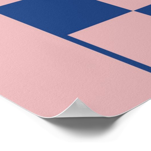 紫色の青の生ま市松模様にれ威厳があるたカレンダー ポスター (角)