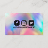 紫色の青の色のシフト名刺 名刺 (裏面)