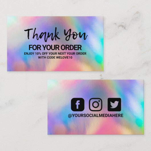 紫色の青の色のシフト名刺 名刺 (正面/裏面)