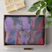 紫色の青の赤のオレンジの白のデコップページ抽象芸術 薄葉紙 (ギフト)