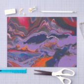 紫色の青の赤のオレンジの白のデコップページ抽象芸術 薄葉紙 (クラフト)