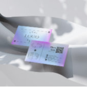 紫色の青グラデーショントレンディー編集可能名刺 名刺