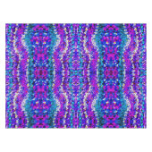 紫色の青ピンクのモザイクタイルパターンテーブルクロス テーブルクロス (正面(横))