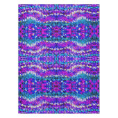 紫色の青ピンクのモザイクタイルパターンテーブルクロス テーブルクロス (正面)