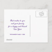 紫色の青ピンクの幸せノロウズヒヤシンスの花 ポストカード (裏面)