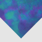 紫色の青緑のエレガントな水彩画パターン 薄葉紙 (詳細)