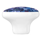 紫色の青色の結晶パターン セラミックノブ (側面)