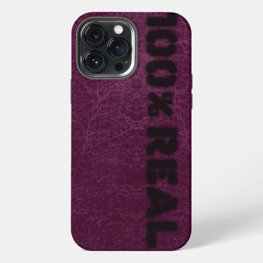 紫色の革のように見える iPhoneケース (裏面)