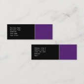 紫色の革の写真 スキニー名刺 (正面/裏面)