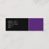 紫色の革の写真 スキニー名刺 (裏面)