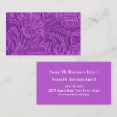 紫色の革プリントの名刺 名刺 (正面/裏面)