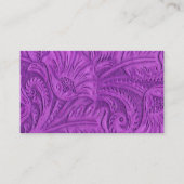 紫色の革プリントの名刺 名刺 (正面)