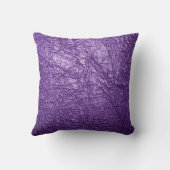 紫色の革質の枕 クッション (裏面)