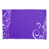 紫色の音符のインスピレーション 枕カバー (正面)