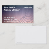 紫色の音符の名刺 名刺 (正面/裏面)