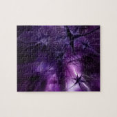 紫色の頭脳ニューロン ジグソーパズル (横)