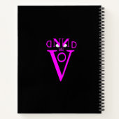 紫色の顔スパイラルノートブック ノートブック (裏面)