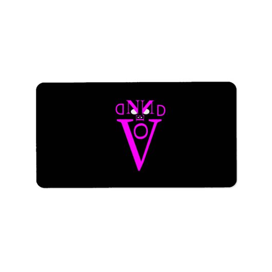 紫色の顔ラベル ラベル (正面)