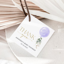 紫色の風船，ユーカリ，緑，赤ちゃんシャワー