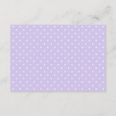 紫色の風船，緑，葉，おむつラッフル エンクロージャーカード (裏面)