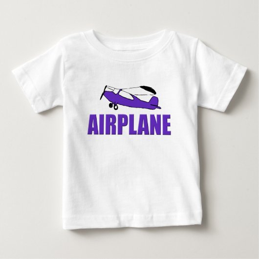 紫色の飛行機 ベビーTシャツ (正面)
