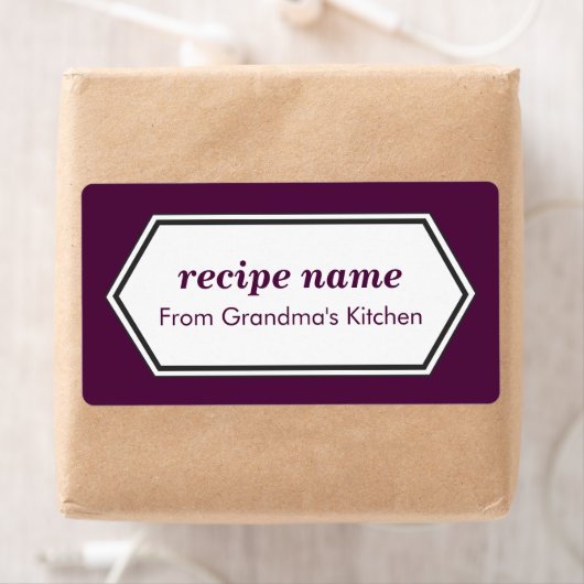 紫色の食品ラベル ラベル (インサイチュ)