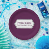 紫色の食糧ラベル ペーパープレート (パーティー)