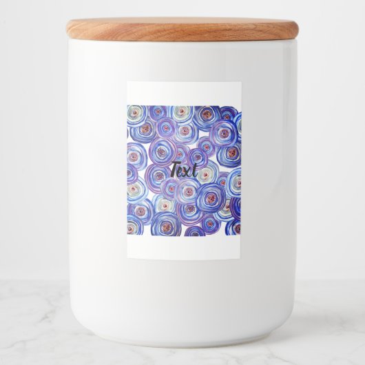 紫色の飲食品ラベルセット フードラベル (正面)