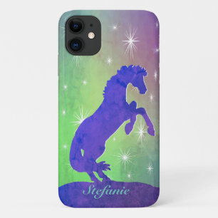 紫色の飼育馬V (星) iPhone 11 ケース