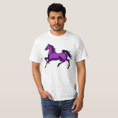 紫色の馬のTシャツ Tシャツ (正面フル)