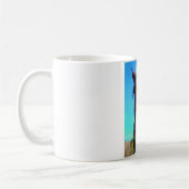 紫色の馬（口が緑） コーヒーマグカップ (左)