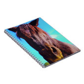 紫色の馬(口が緑) ノートブック (右側)