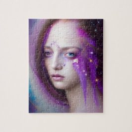 紫色の髪のジグソーパズル ジグソーパズル
