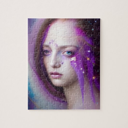 紫色の髪のジグソーパズル ジグソーパズル (縦)