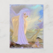 紫色の髪の人魚 ポストカード (正面)