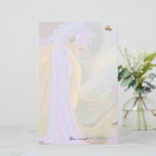 紫色の髪の人魚！ 便箋 (スタンド正面)