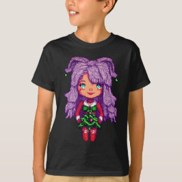 紫色の髪の女の子 Tシャツ