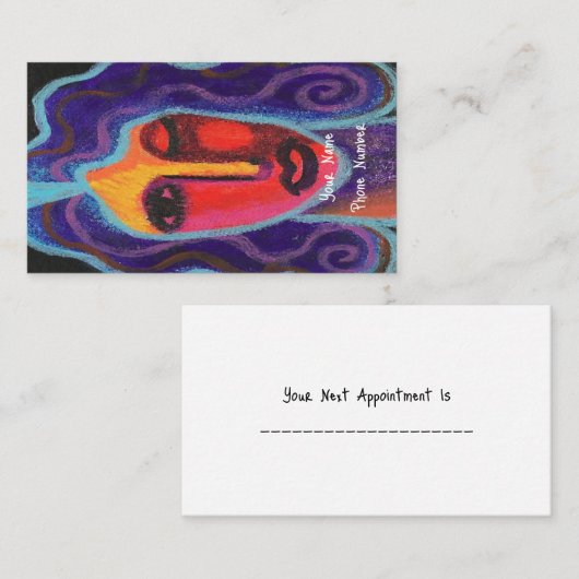 紫色の髪をした人 名刺 (正面/裏面)