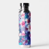 紫色の髪をした美しいアニメガール ウォーターボトル (右面)