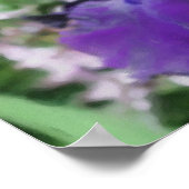 紫色の髭のアヤメの花のアートフォト絵画ズ ポスター (角)