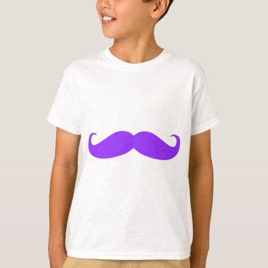 紫色の髭Stache Tシャツ (正面)