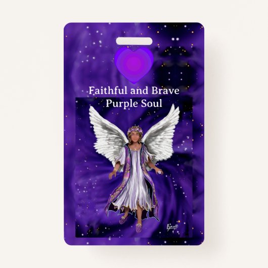 紫色の魂 バッジ (正面)