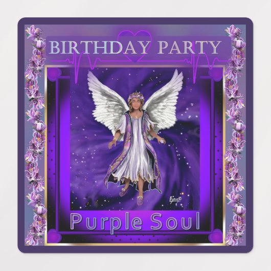 紫色の魂 ラベル (デザイン1)