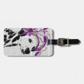 紫色の魅力者とダルマチア ラゲッジタグ (正面横)