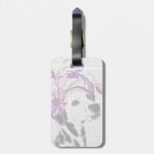 紫色の魅力者とダルマチア ラゲッジタグ (裏面縦)