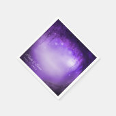 紫色の魅惑された森のファンタジー結婚披露宴 スタンダードカクテルナプキン (角)