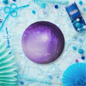 紫色の魅惑された森のファンタジー結婚披露宴 ペーパープレート (パーティー)