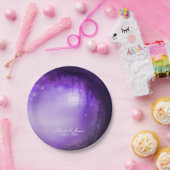 紫色の魅惑された森のファンタジー結婚披露宴 ペーパープレート (パーティー)