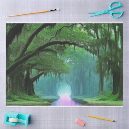 紫色の魅惑バヨウルイジアナのデコページ 薄葉紙 (クラフト)