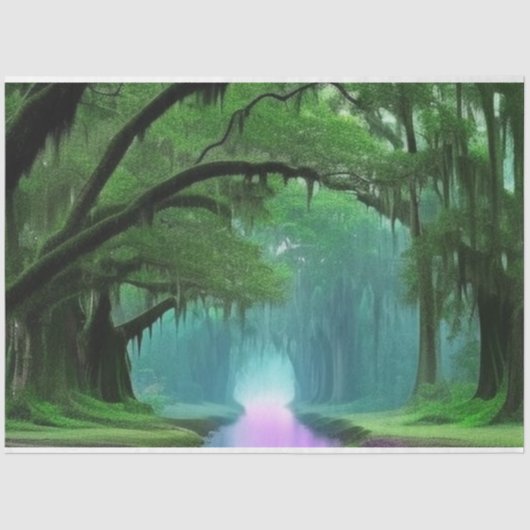 紫色の魅惑バヨウルイジアナのデコページ 薄葉紙 (正面)